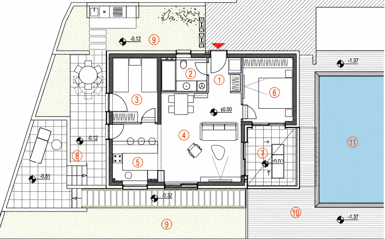 Tlocrt — Apartman P1 · A1