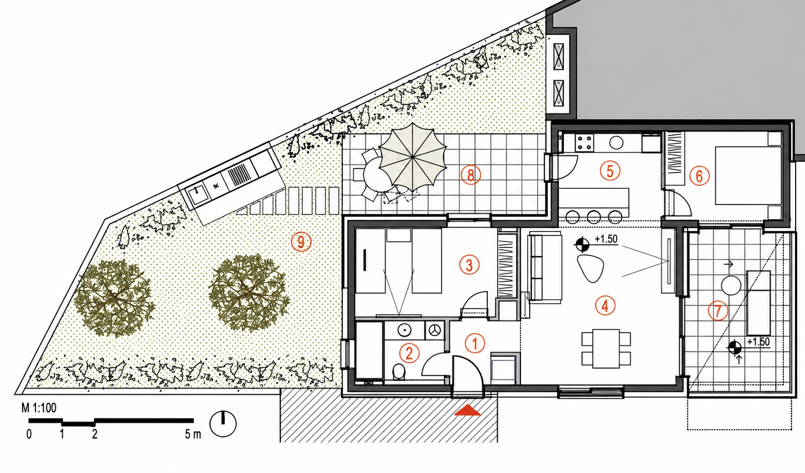 Tlocrt — Apartman P1 · A2