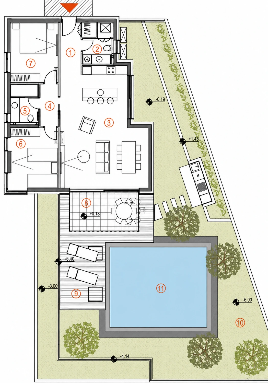 Tlocrt — Apartman P2 · A1
