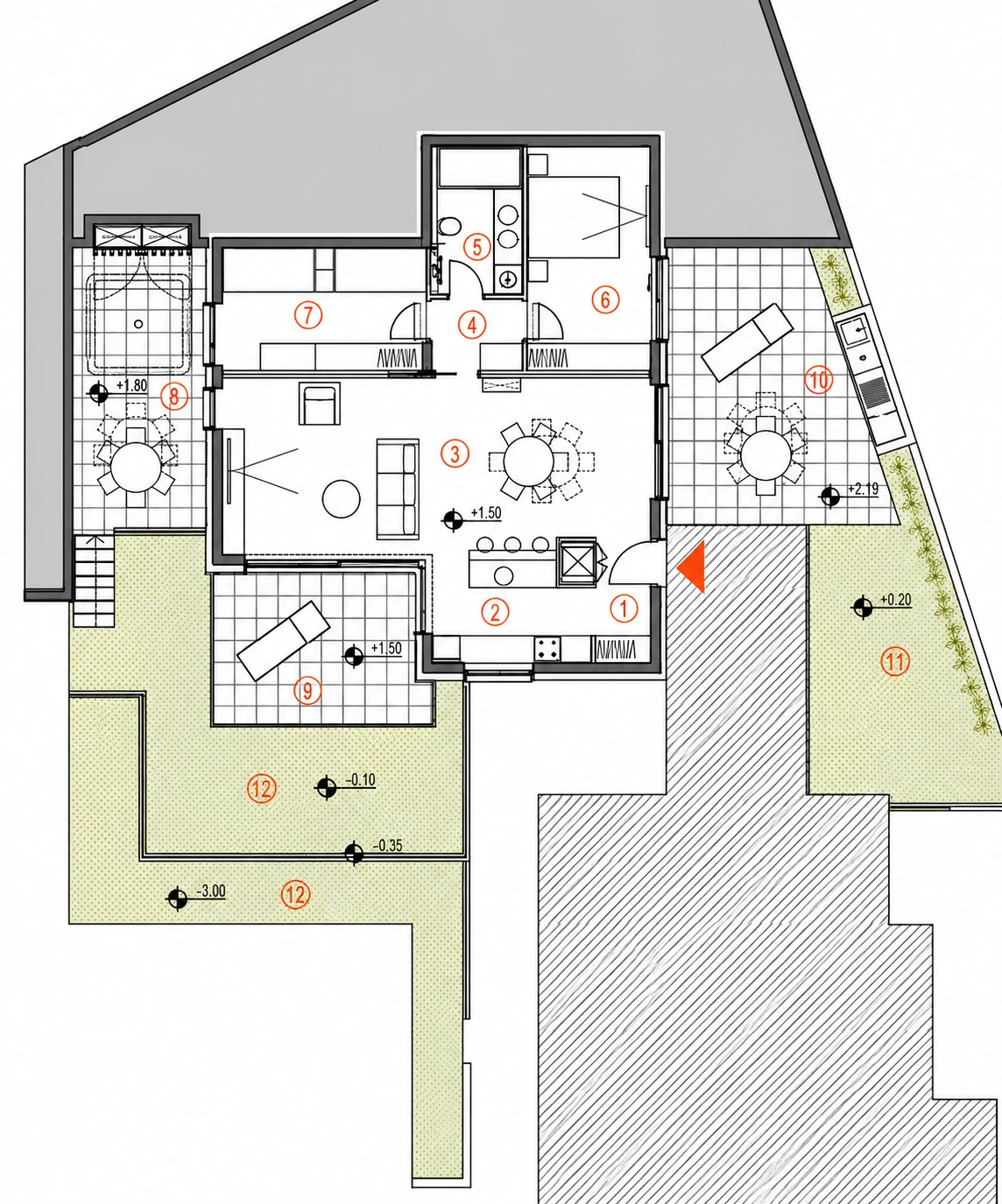 Tlocrt — Apartman P2 · A2