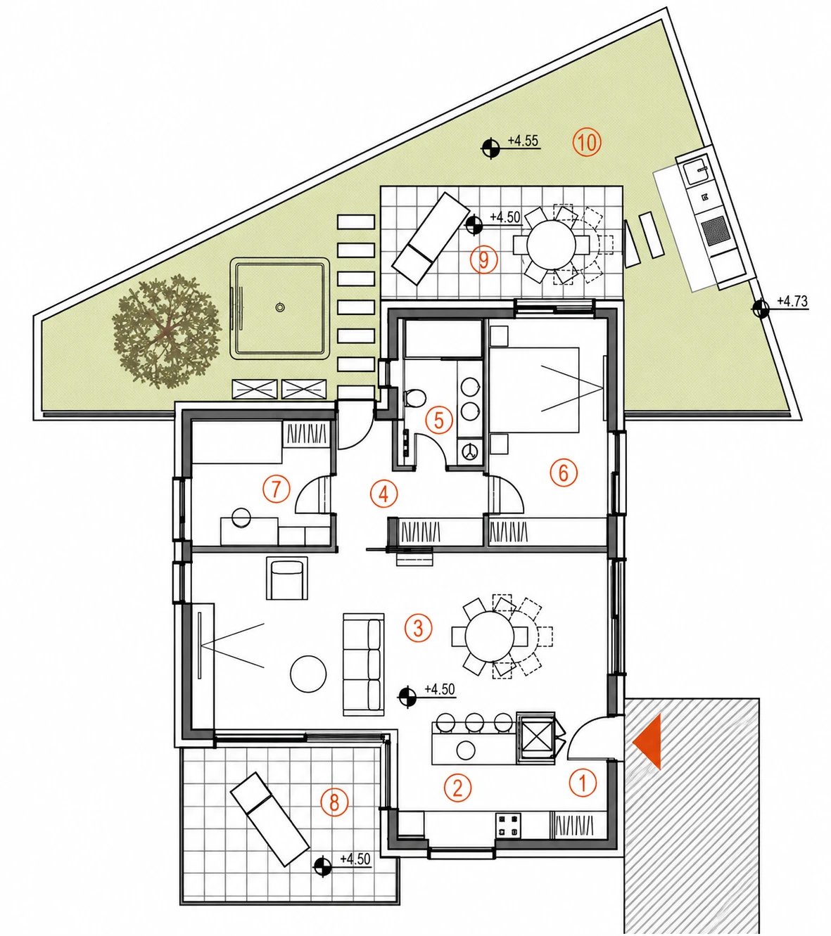 Tlocrt — Apartman P2 · A4