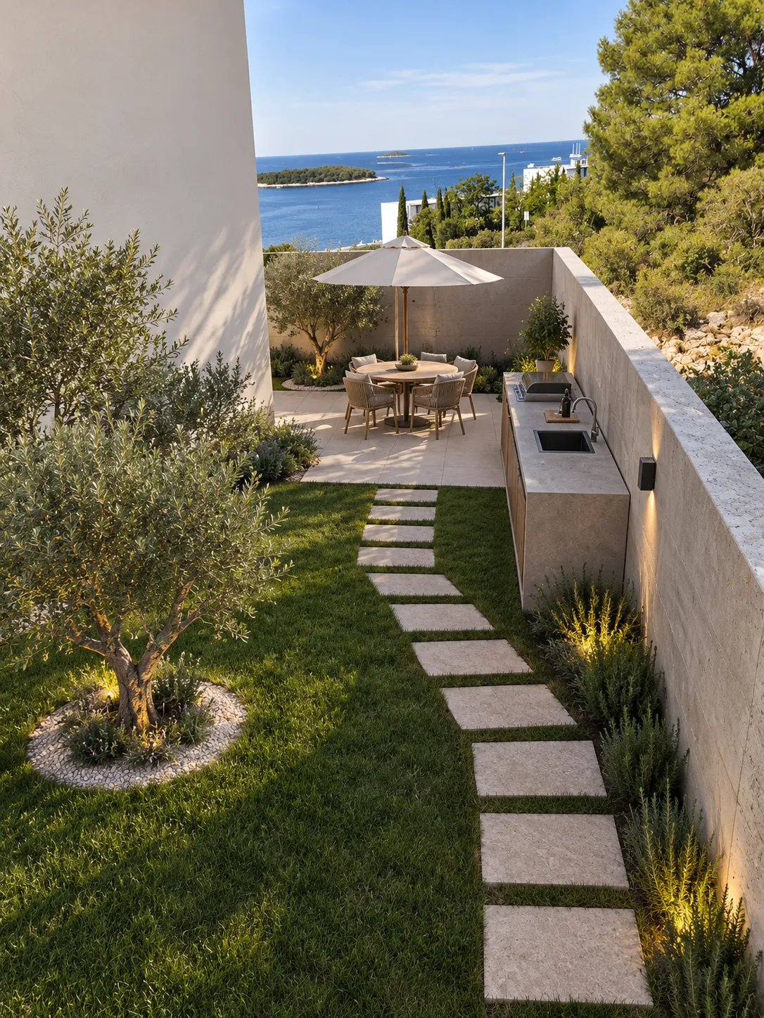 Apartment P1 A2 — rooftop terrace and pool