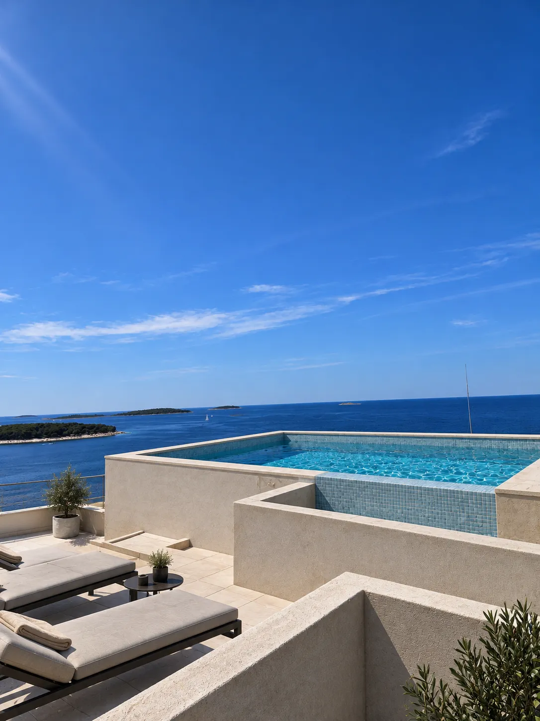 Apartment P2 A5 — rooftops toward the sea